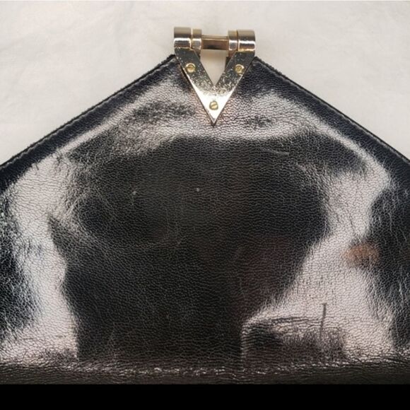 60s Black Velvet Evening Clutch Handbag Camea - Picture 7 of 12
